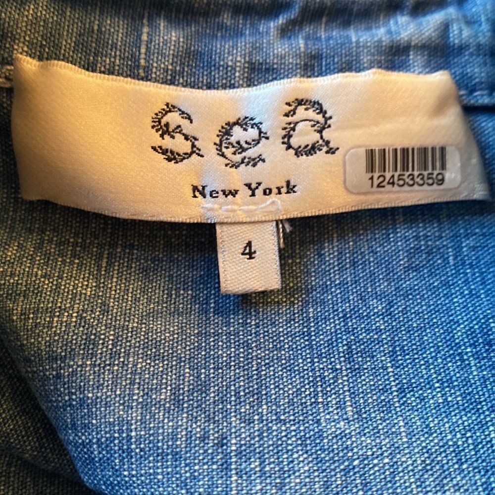Sea New York Denim Mini Dress Size 4 - Picture 5 of 5